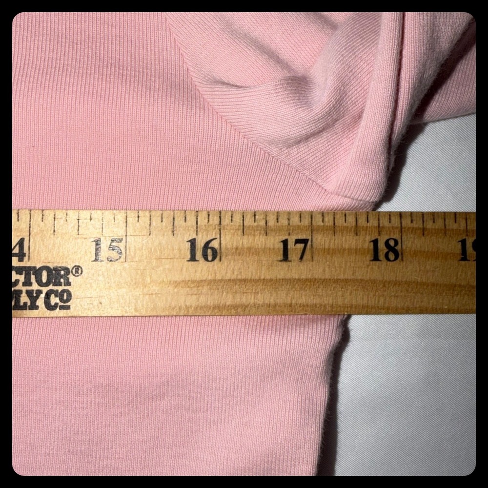 Lauren Ralph Lauren Top Women L Pink Long Sleeve Cotton Ribbed Knit Tee - Picture 4 of 7
